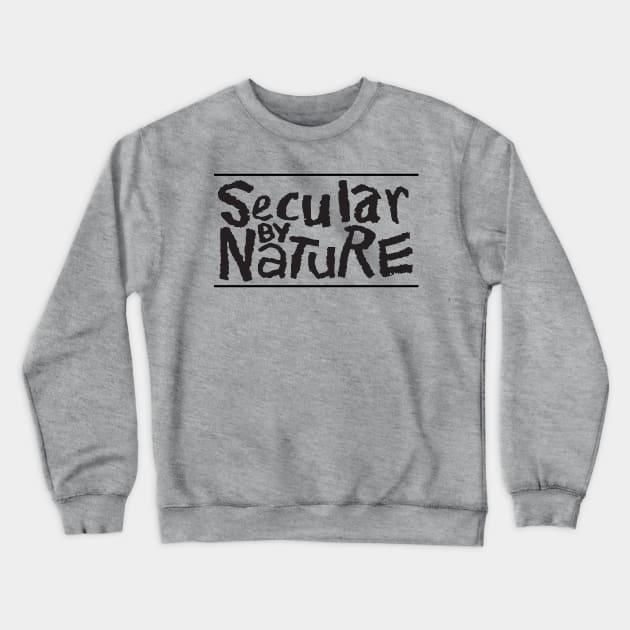 Black Logo Tee Crewneck Sweatshirt by secularbynature